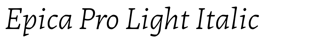 Epica Pro Light Italic
